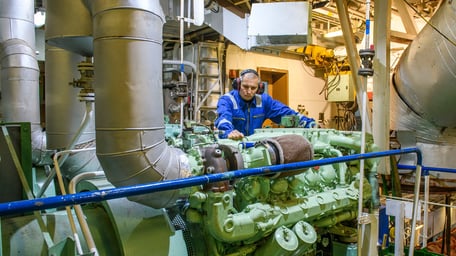 Fire in the engine room due to auxiliary engine erosion plug failure